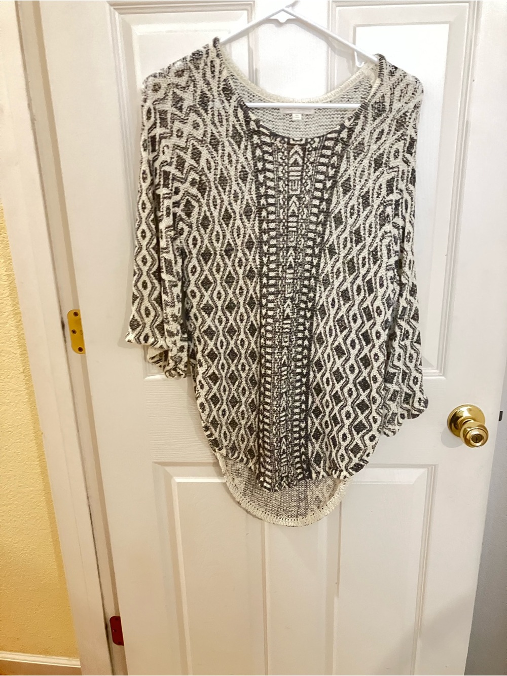 Jealous Tomato Black & White Knit Patterned Tunic